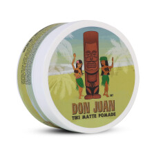 Don Juan Tiki Matte Pomade | Water Based | High Hold | Matte Finish | Natural Plant Extracts and Ocean Minerals | Mai Tai Tropical Scent 4 oz