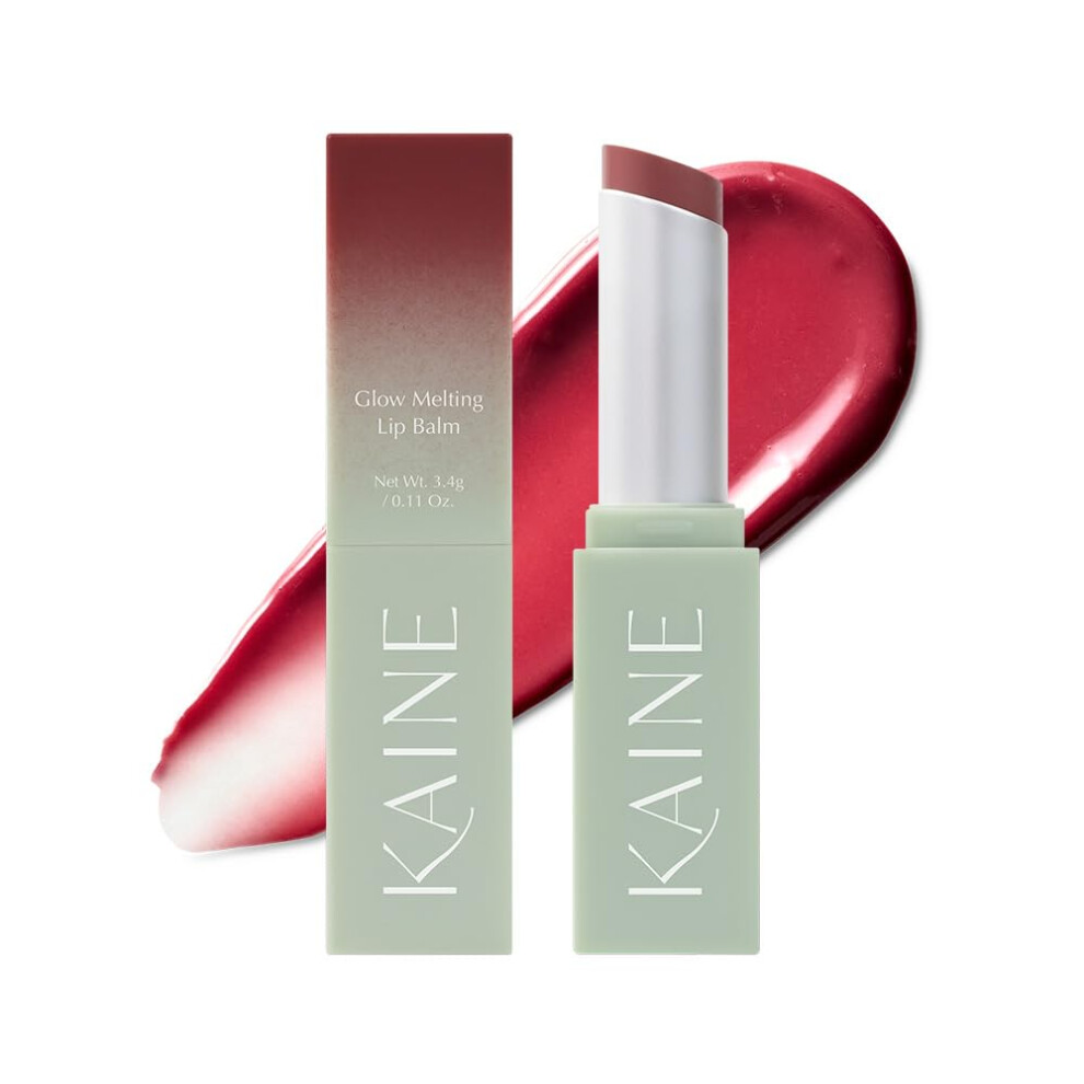 Kaine Glow Melting Lip Balm(Rosyplum) - Vegan Hydrating Lip Balm With Natural Shine Moisturizing & Nourishing Formula Soft & Melting Textur 3.4G / 0