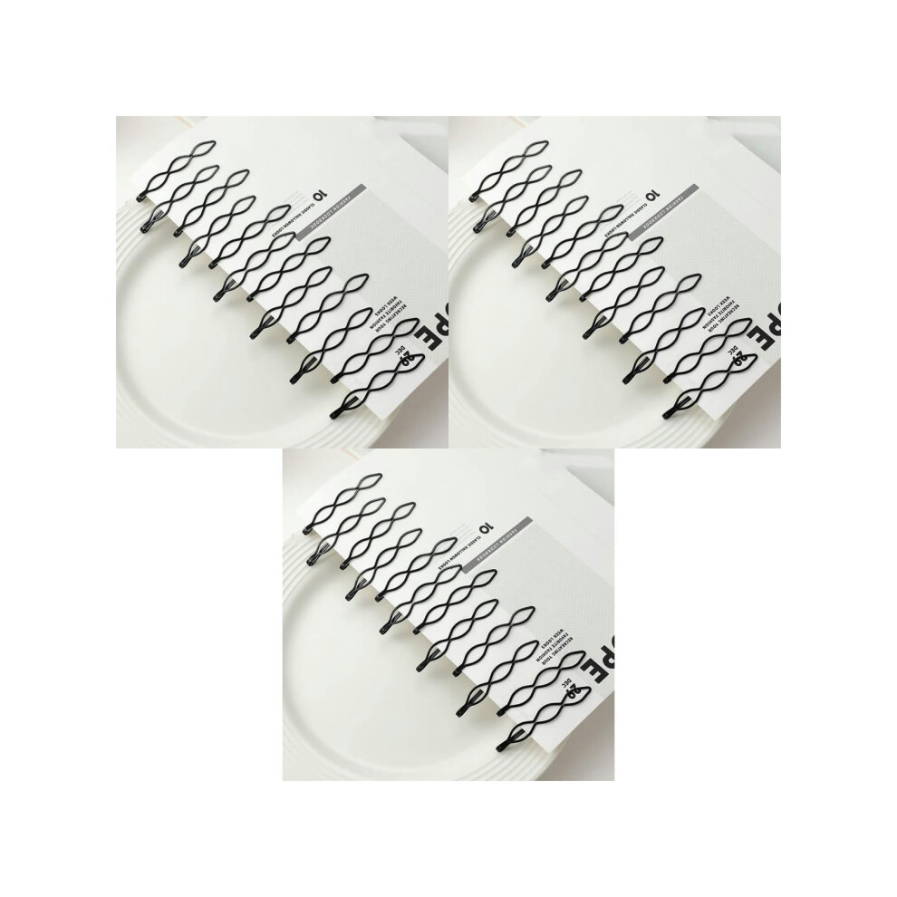 Lot de 36 mini-épingles à cheveux vintage noires, pinces BB tendance, pinces invisibles pour frange, petites épingles à cheveux pour femmes et fi