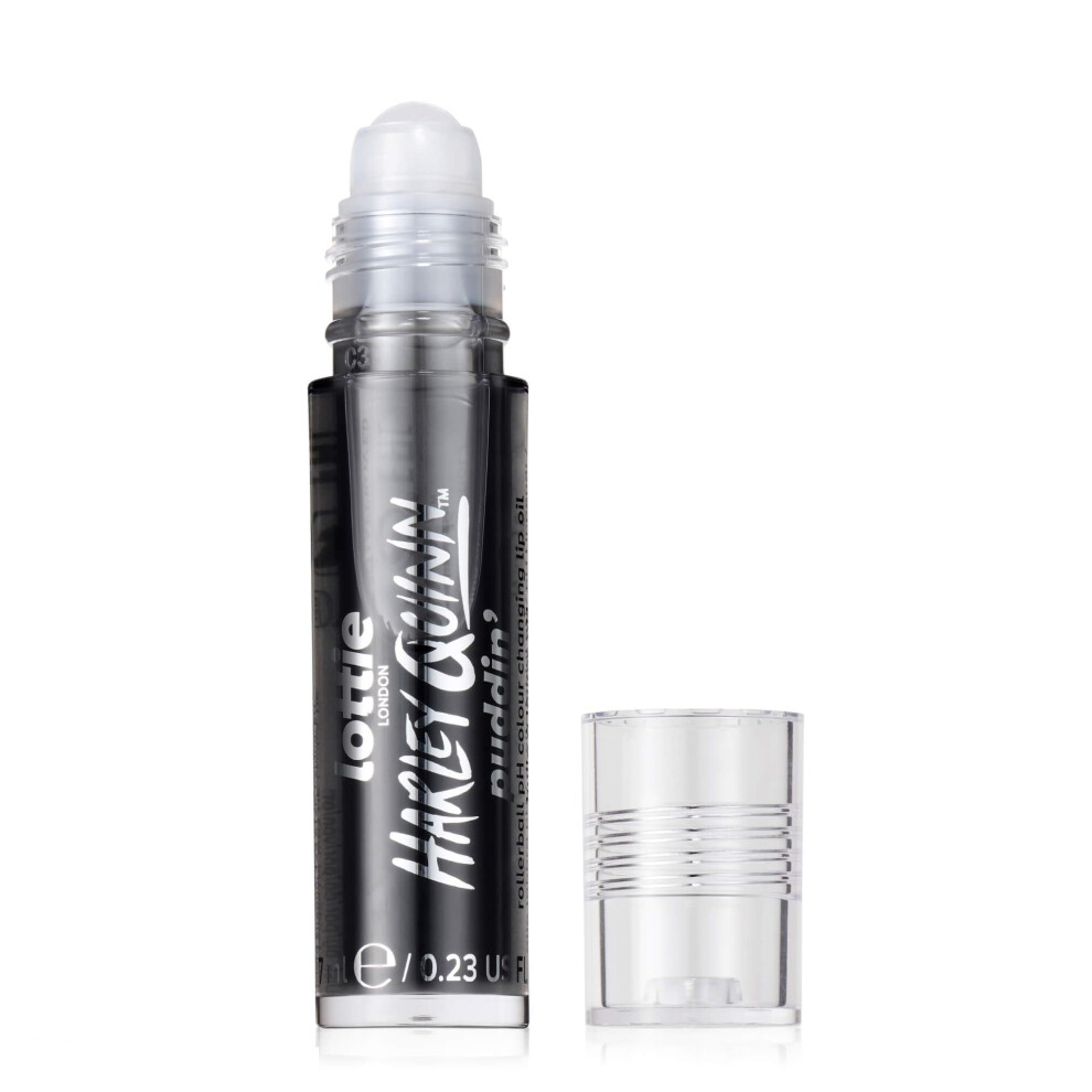 Lottie London x Harley Quinn Puddin pH Color Changing Lip Oil in Black  Nourishing lip oil to adapt to the natural pH in your lips for a unique flush