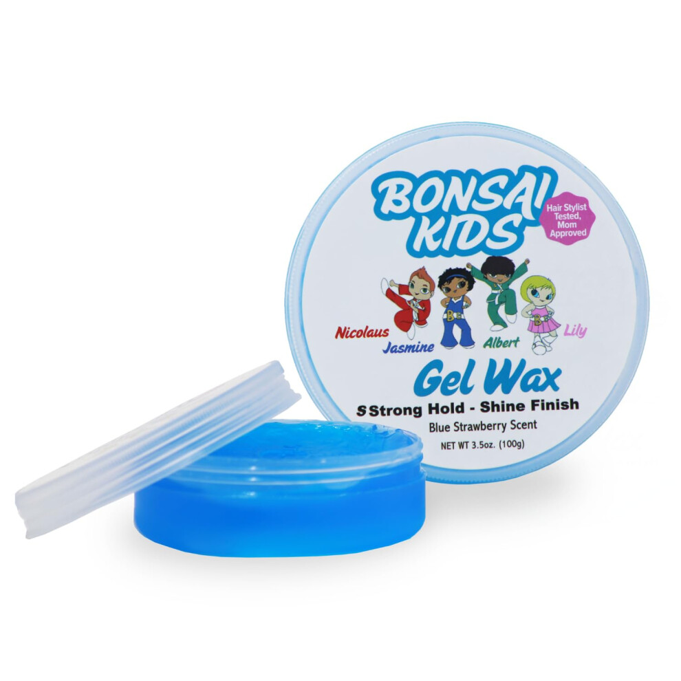 Bonsai Kids Hair Car Kids & Toddlers Gel Wax ~ Strong All-Day Hold For Boys - Great For Ponytails Buns Or Taming Flyaways