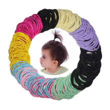 LEDUODO 300 stuks elastische haarelastiekjes - klein formaat elastische haarelastiekjes voor meisjes veelkleurige haarbanden elastische paardenstaart