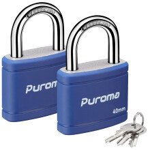 Puroma 2 Pack Keyed Calide avec 3 touches de meme caser de 1,1 pouce verrouillage lourd de 40 mm pour la clture de la clture de gymnase Hasp To
