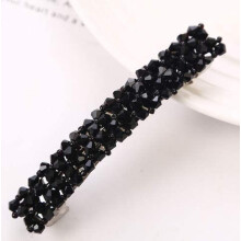 1Pc Zwart Haarspeldjes Handgemaakte Strass Haarspeldjes Metalen Haarhouders Clips en Haarspeldjes Haarspeldjes voor Vrouwen Meisjes Hoofddeksels Styl