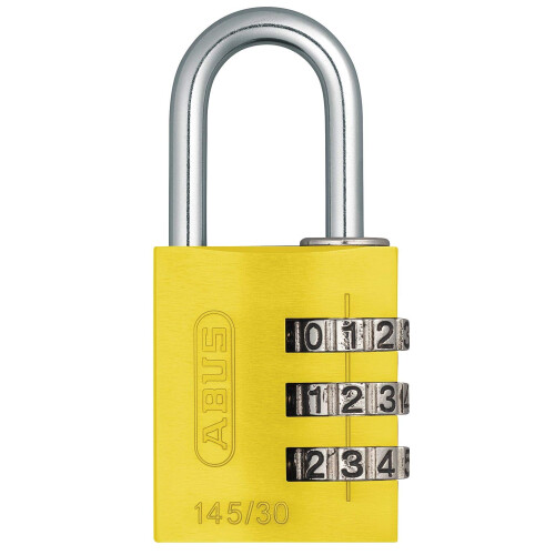 Abus Cadenas     combinaison r   initialisable Abus 145/30 C, corps 30 mm, jaune