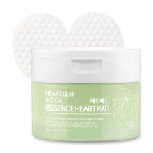 TENZERO Heart Leaf CICA Essence Heart Pad 50ea Redness Relief Soothing Pore Care for Sensitive Skin Korean Facial Toner Pads Hydrating & Refreshin