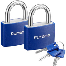 Puroma Lock Kulcsos lakat 2 csomagos alumnium zrak 3 kulccsal 1,1 hvelykes zrhat szekrny zr 43 mm-es kis lakatok kapukertshez Shed Toolbox I