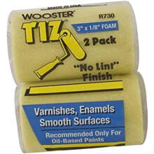 Wooster Brush R730-3 Tiz Schaumstoff-Rollenbezug, 1/8 Zoll, Flor, 2er-Pack, 3 Zoll