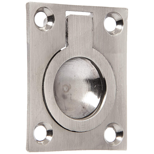 Deltana FRP175U15A 1 3/4-Inch x 1 3/8-Inch Solid Brass Flush Ring Pull