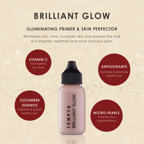 Primer iluminado e pele de brilho brilhante tesptu 1