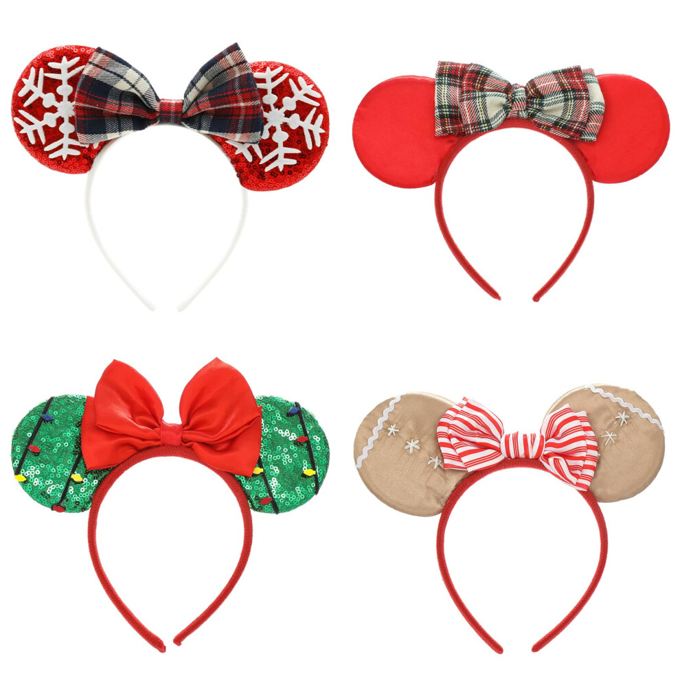 Madison Tyler Cambina DI Natale PER Donne | 4 Pezzi Di Peli Di Canottiere Da 4 Pezzi Per Adulti | Tesoro Per Capelli Spessi E Sottili | Accessori Per-image