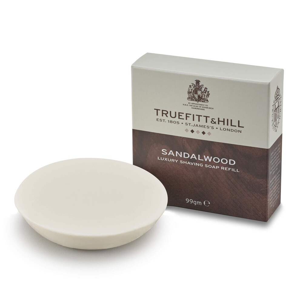 Recharge De Savon Raser De Luxe Truefitt & Hill Pour Bol En Bois D'acacia - Bois De Santal - Mousse Riche Et Hydratante Pour Un Rasage De Plus-image