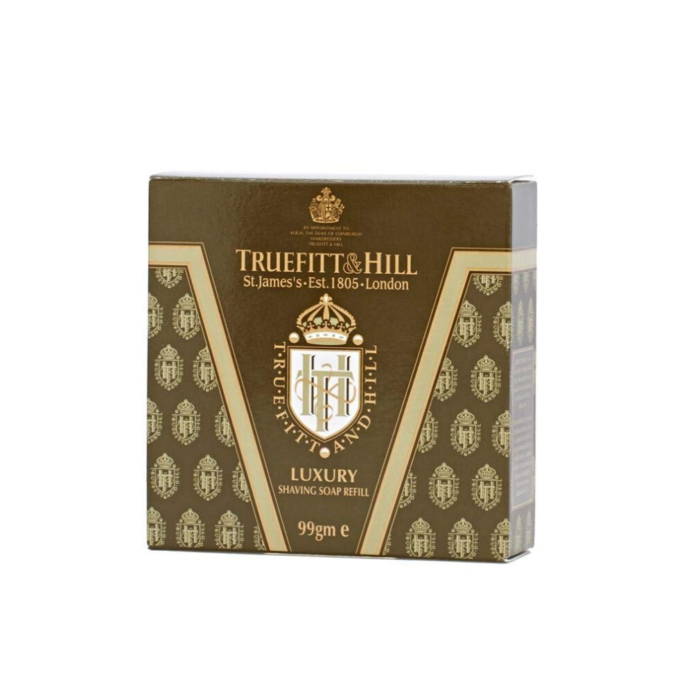 Truefitt & Hill Luxury Shaving Soap Refill For Acacia Wood Bowl - Traditional - Hydrating Rich Lather For A Closer Smoother Shave Gentle On Sensiti