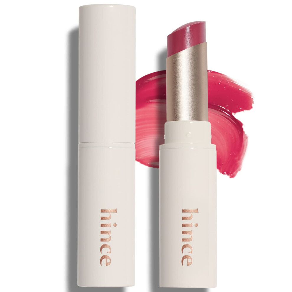 Hince Mood Enhancer Lip Glow Moisturizing Lip Balm With Shea Butter & Sweet Almond Non-Sticky And Long-Lasting Tinted Lip Tint With Buttery Balm Tex