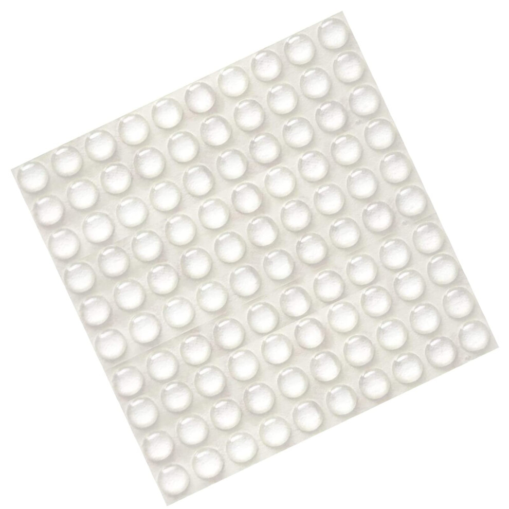 Drawer Bumpers Pads Tiny Cabinet Door Bumpers Cupboard Dots Self-Adhesive Clear Rubber Feet Tiny Bumpons For Furniture Table Laptop 100Pcs 761989736938