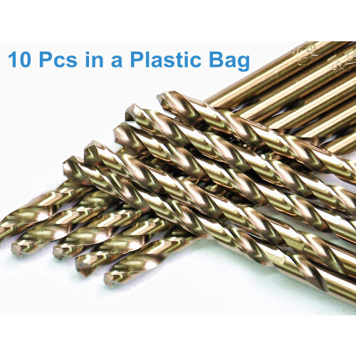 10PCDS  3/16""""  Cobalt Drill Bits 1