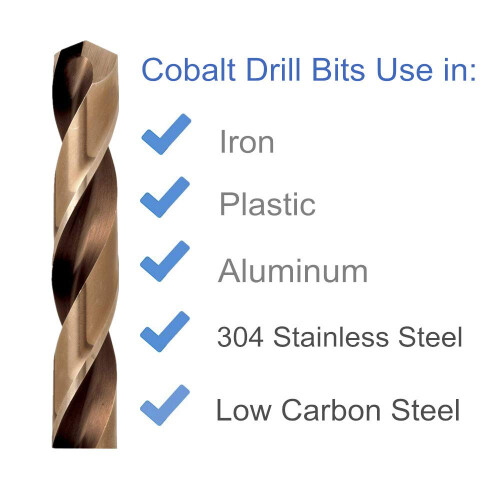 10PCDS  3/16""""  Cobalt Drill Bits 2