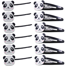 12 kpl Lovely Panda Hiuspidikkeet Barrettes Hiusneula Päähineet Hauska Eläin BB Clip otsatukka Hiustarvikkeet tytöille ja naisille Muotiasusteet