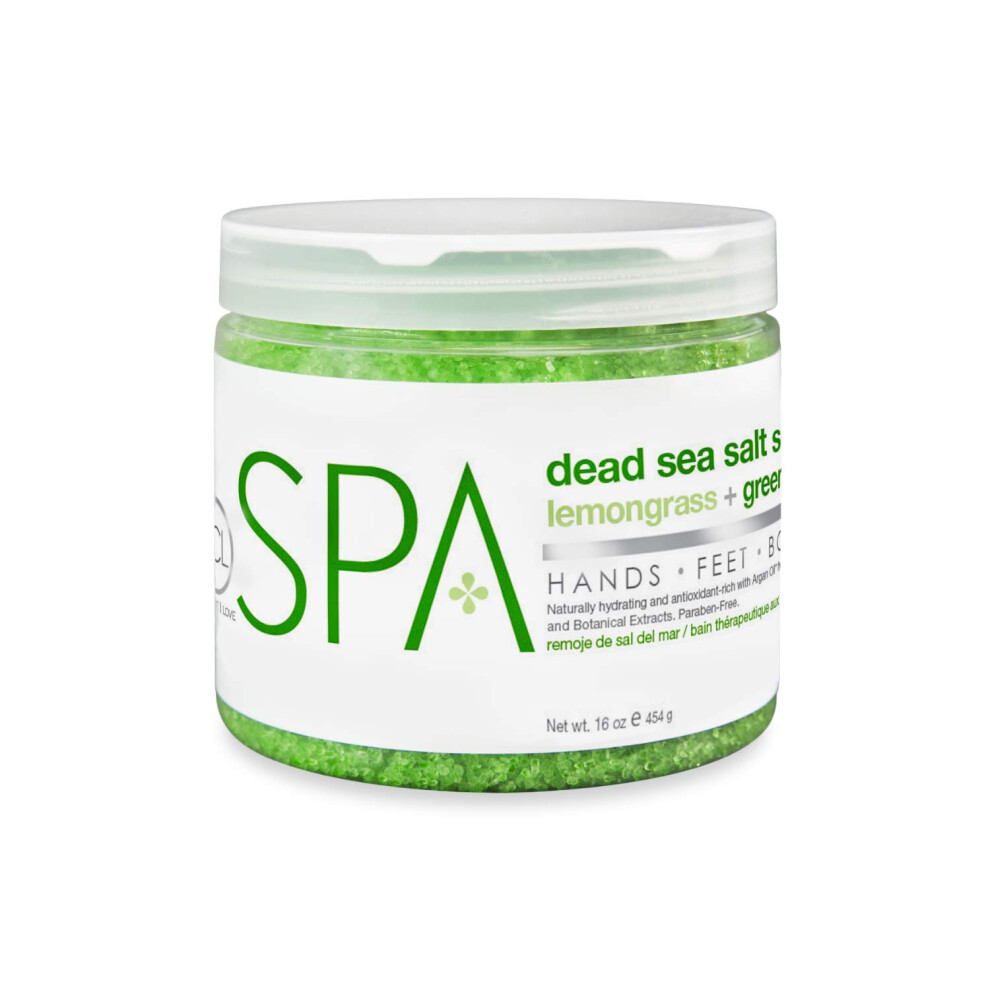 Bcl Spa Green Dead Sea Salt Soak Lemongrass + Tea 16 Oz