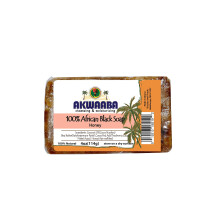 AKWAABA Afrikaanse zwarte zeep (4oz) (honing)