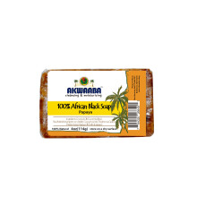 AKWAABA Afrikaanse zwarte zeep (Papaya 4oz)