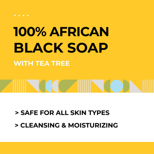 AKWAABA African Black Soap (4oz) (Tea Tree) 1