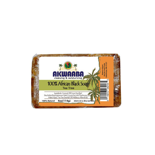AKWAABA African Black Soap (4oz) (Tea Tree)
