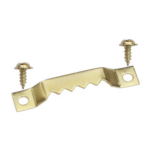 Zaagtand fotohangers 50 stuks Kleine foto-ophanghaak Gouden fotohangers met schroeven Foto-ophangoplossingen Foto-ophangbeslag voor schilderijen Foto