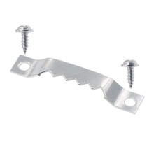 Zaagtand fotohangers 50 stuks Kleine foto-ophanghaak Zilveren fotohangers met schroeven Foto-ophangoplossingen Foto-ophangbeslag voor schilderijen Fo