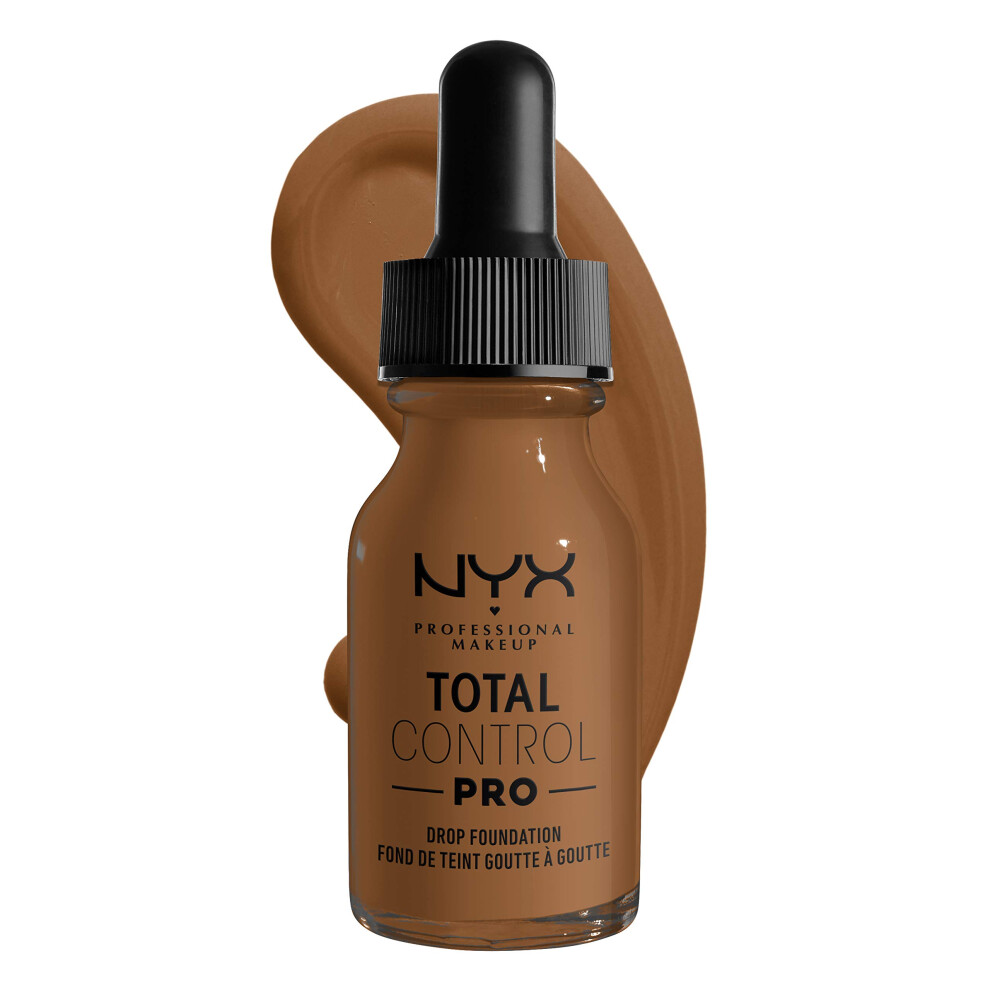 NYX PROFESSIONAL MAKEUP Total Control Pro Drop Foundation  Skin-True Buildable Coverage - Sienna