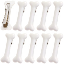 10 STKS Hond Bot Haarspeldjes Decoratieve Zijband Clips Haarspelden Alligator Haarspeldjes Cosplay Kostuum Haaraccessoires voor Kerstmis Halloween 5