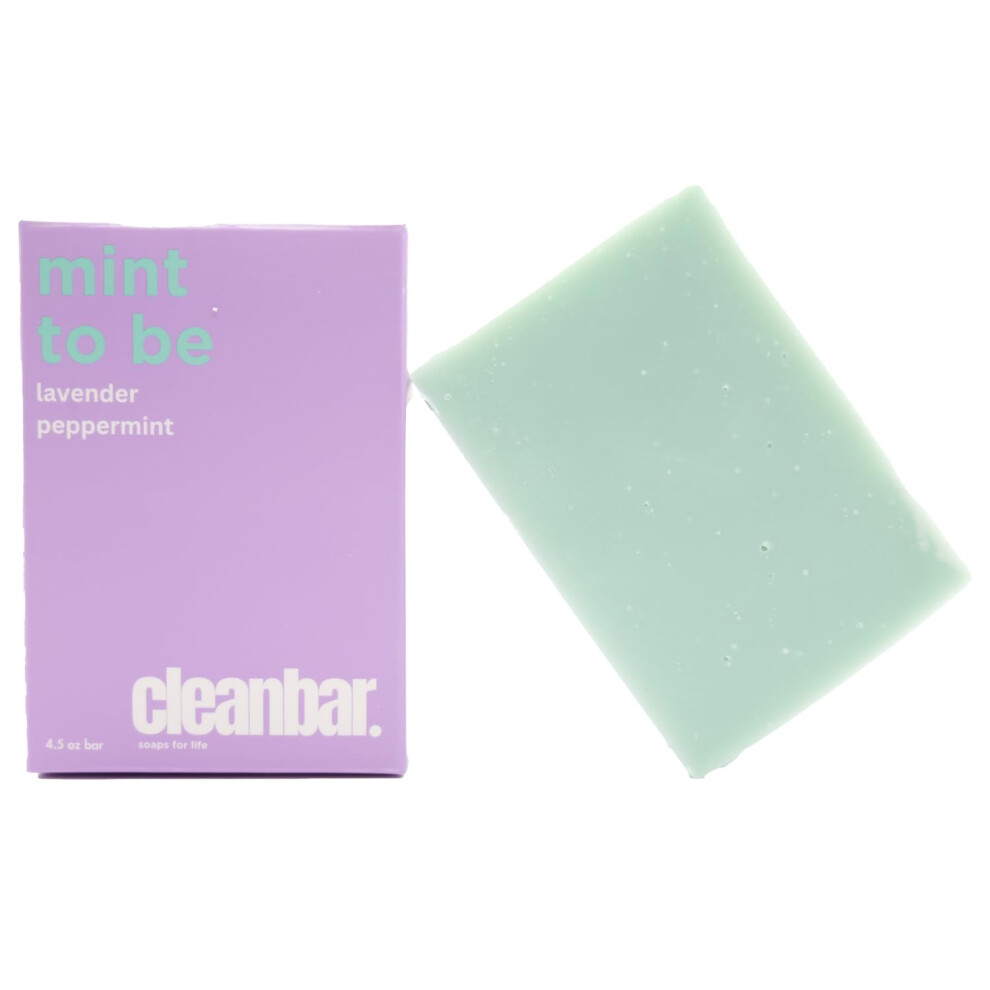 Savon en barre enti   rement naturel Cleanbar - Mint to Be - Savon en barre     la lavande et     la menthe poivr   e