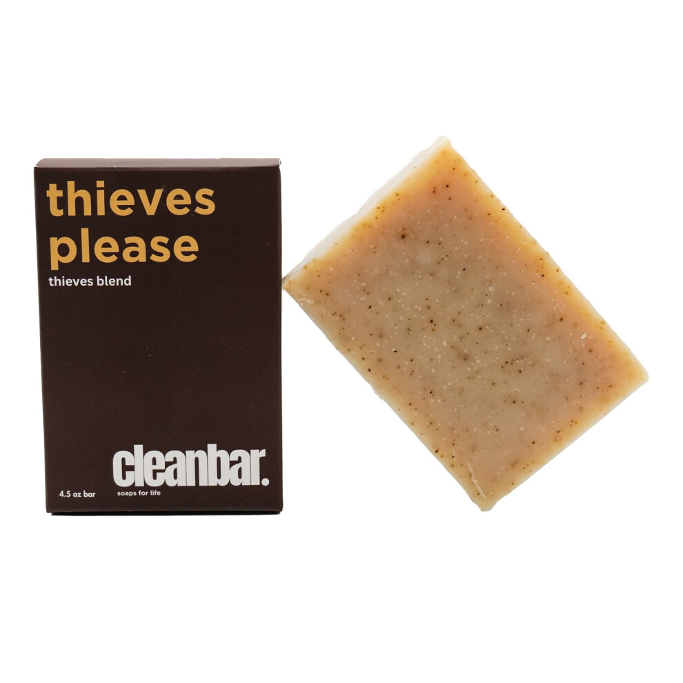 Cleanbar All-Natural Bar Soap -Thieves Please - Cinnamon Clove Eucalyptus Lemon And Rosemary Exfoliating Bar Soap