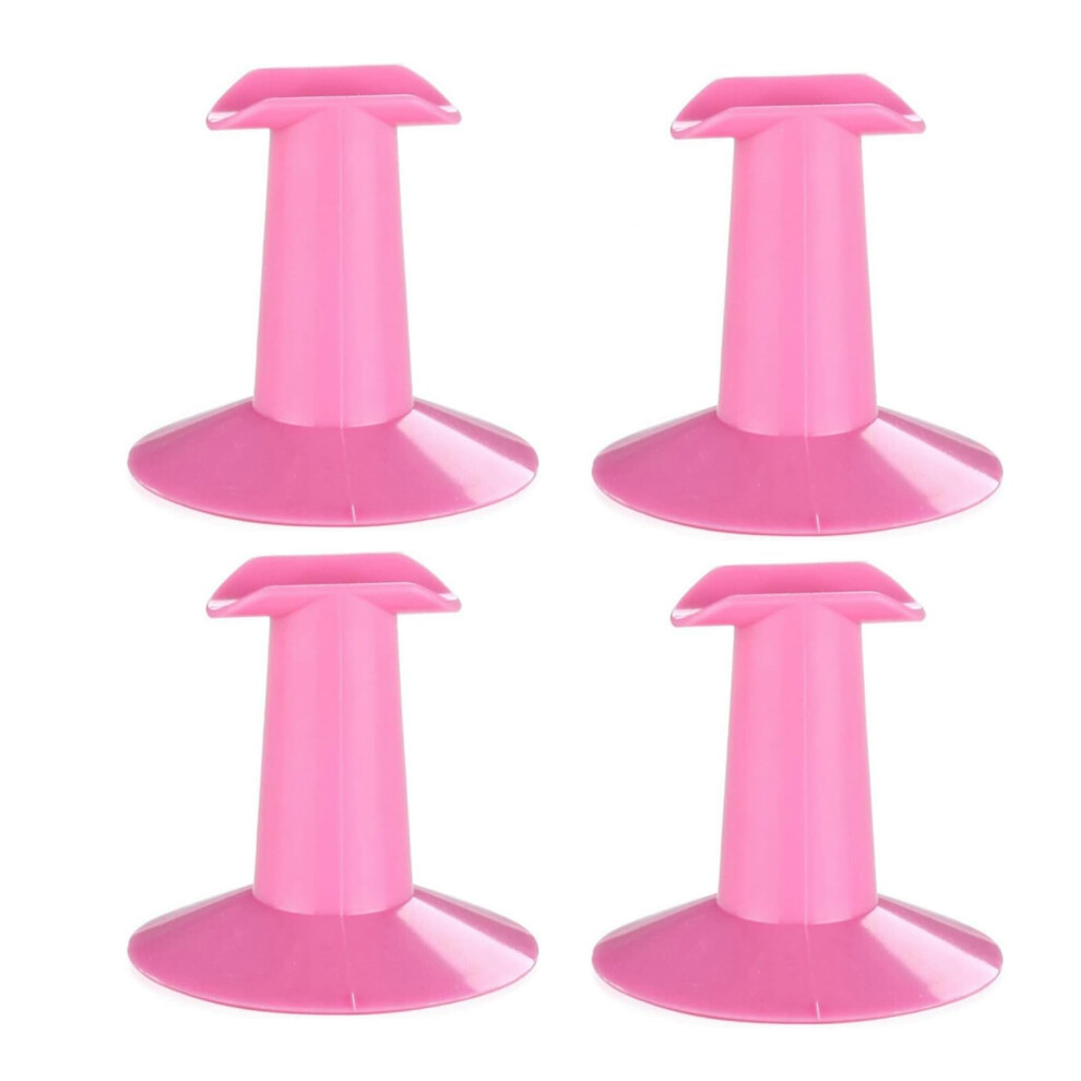 4 Pezzi Rosa Supporto Per Dita In Plastica Supporto Per Nail Art Design Pittura Salone Fai Da Te Dito Pratico Supporto Per Nail Art Accessori Per-image