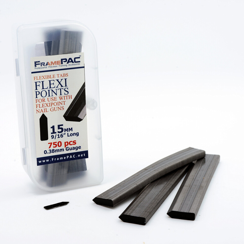 Framepac Flexipoint For Picture Frames Point Driver 15Mm (9/16 Inch) [Pack Of 750] - (Aka Point Drivers For Picture Framing Compatible With Dual Driv 638632361567