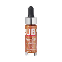 Ruby Kisses Radiant Drops Shimmer Liquid Highlighter Makeup Smooth Illuminator ??a ???s?p?, S??a, F?s??? ?????, Dewiness Glitter ??a ????a (BLUSH GOLD