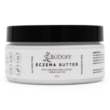 Beruhigende Körperbutter für Ekzeme, Akne, trockene, juckende Haut | Bio-Shea, Kakaobutter, Mangobutter | 24