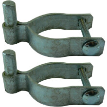1-3/8"" Chain Link Fence Gate Post Scharnier - Past alleen op 1-3/8"""" Buitendiameter Paal/Pijp - Gegalvaniseerd - Moer/Bout inbegrepen (2 stuks)