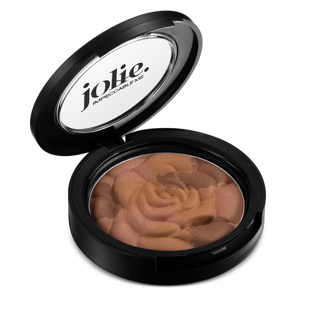 Jolie. Impeccable Me Bronze Jolie Blush Bouquet - Mosaic Rose Pressed Cheek Color -Multi-Tasking - Shape & Highlight Face - Cruelty Free (Maple Leaf)