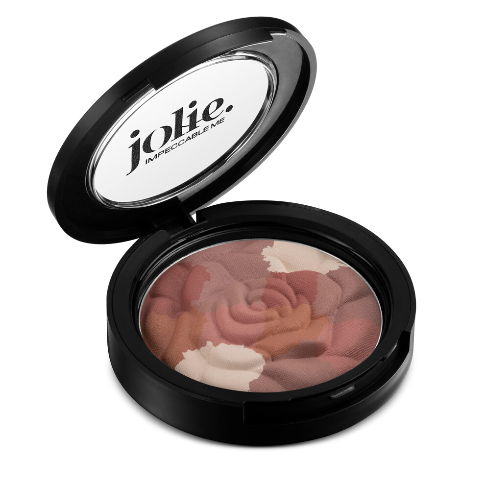 Jolie. Impeccable Me Bronze Jolie Blush Bouquet - Mosaic Rose Pressed Cheek Color -Multi-Tasking - Shape & Highlight Face - Cruelty Free (Rose Petal)