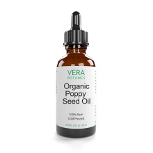 Vera Botanics ORGANIC POPPY SEED OIL 100% Pure & Natural Unrefined Cold-Pressed For Face Dry Skin Nails Lips Body & Hair - Reduce Hair Breakage