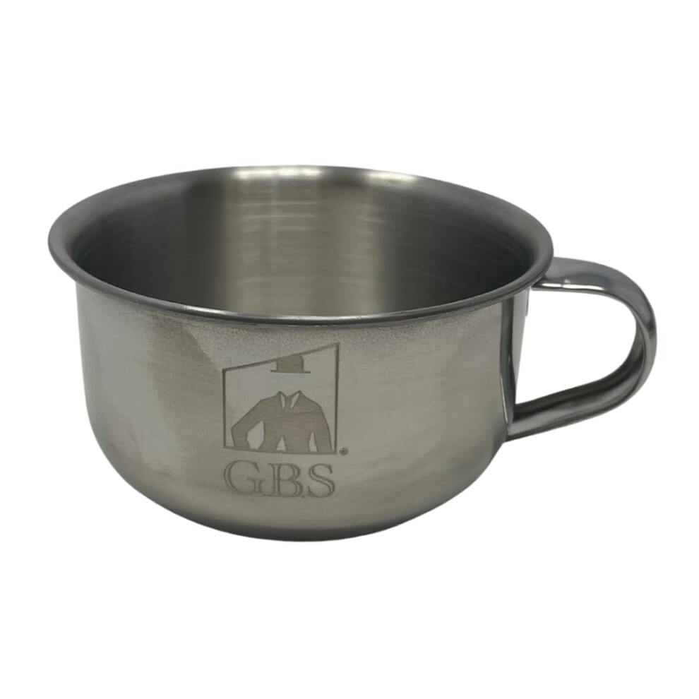 G.b.s Chrome Shaving Bowl Stainless-Steel Unbreakable Durable For Home Compliments Any Shaving Razor And Shave Brush