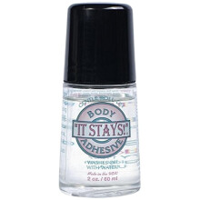 ABSOLUTE SUPPORT It Stays! Roll-On Body Adhesive Glue Applicator for Compression Socks  Stockings  Costumes and Clothing - Made in USA - 2 fl oz Clear