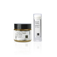 Vanilla Kisses Lip Set - Vanilla Cream Lip Polish & Organic Sweet Vanilla Lip Balm - Exfoli?en en hydrateren voor zachte lippen - Perfecte kousvuller