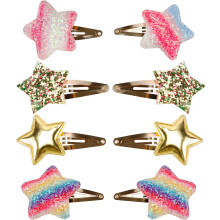 8PCS Prachtige Haaraccessoires voor Meisjes Stervormige Leuke Haarspeldjes Metalen Snap Haarspelden Sparkly Haarspeldjes voor Meisjes kinderen