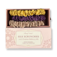 Silk Scrunchies | Premium Handcrafted 25 Momme Mulberry Silk Hair Bands | Elastics Ties Ponytail Holders and Hair Accessories (Small Scrunchies (