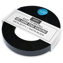 WoodPress? 5/8 inch Matt Black Melamine Edge Banding Pre-Glued Veneer Tape - 25 ft Roll - Iron-On for Easy DIY Application - Will Cover The Edge