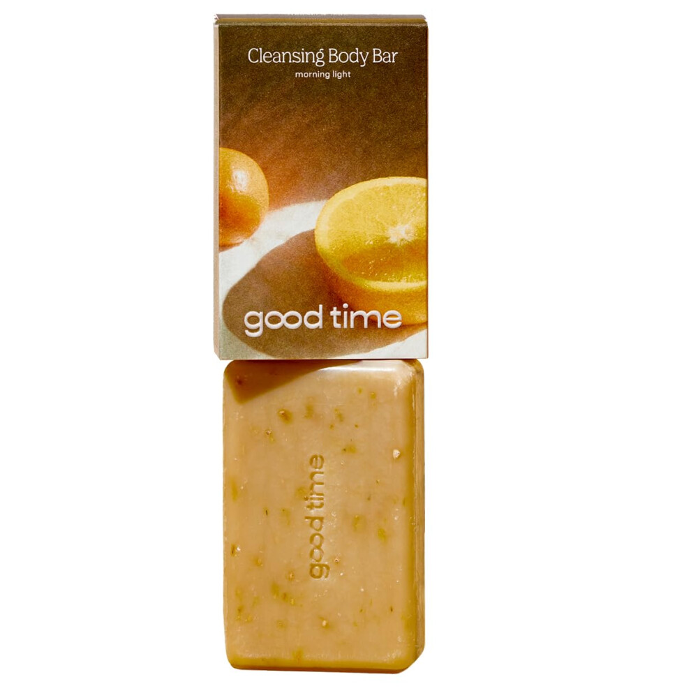 GOOD TIME Cleansing Body Bar - Unisex Bar Soap with Mandarin  Thyme & Lemon - Sustainably Crafted  Plastic Free - Sulfate  Silicone  Paraben Free - Ma