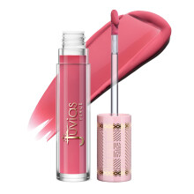 Juvia's Place Smoothie Lip Gloss Pink Melon - Hydrating Cream Lipgloss with Pink & Mauve Tones - Non Sticky Plumping Glosses - High Shine Lipglos