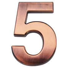 3,9 tuuman talonumerot - ABS-tekniikan muovit - 1 kpl itseliimautuvat numerot huoneistohotellin ovelle vedenpitδvδ messinki Osoitenumero 5